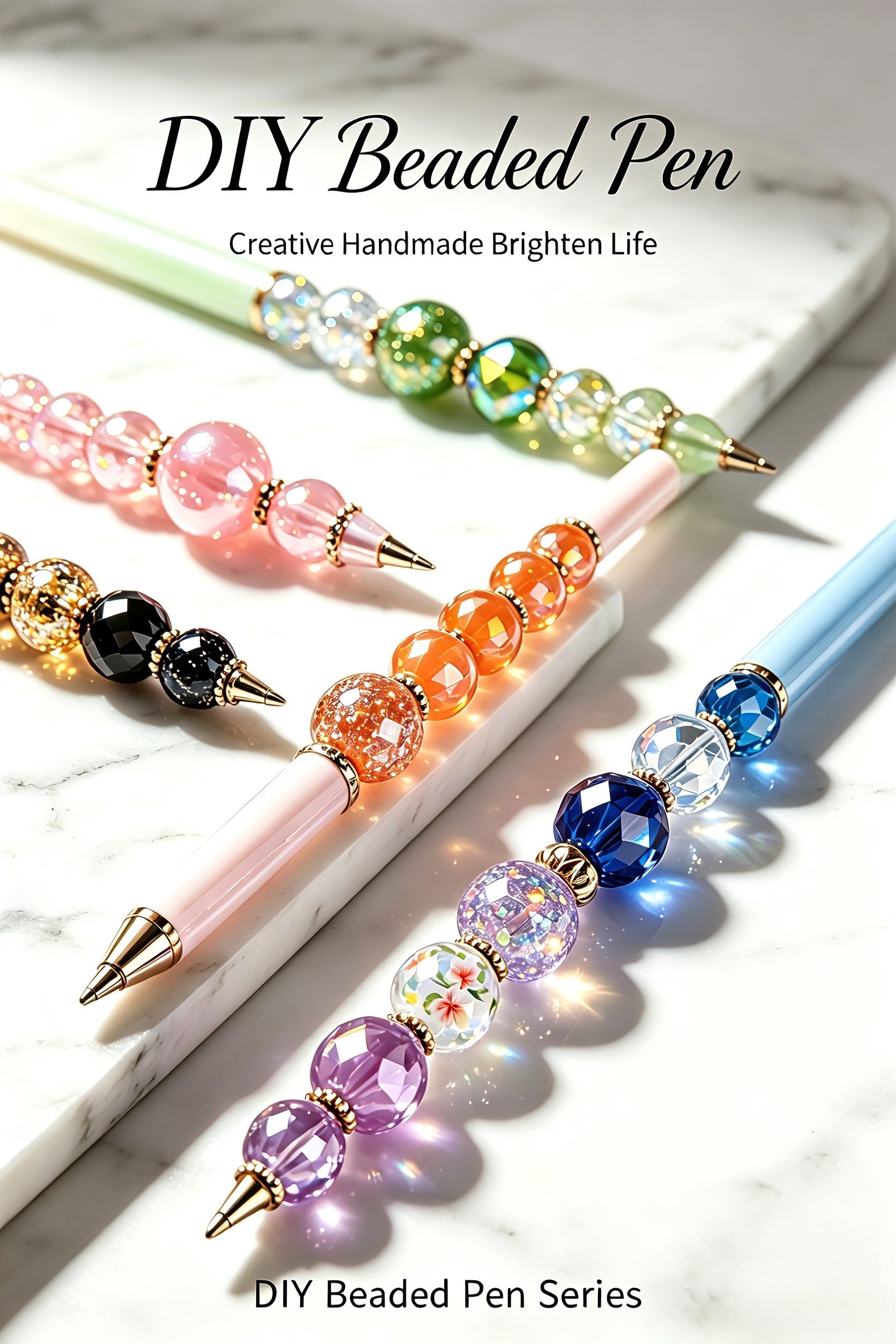 Sparkle Beads DIY Pen Kit – Customizable Crystal Beaded Writing Pen